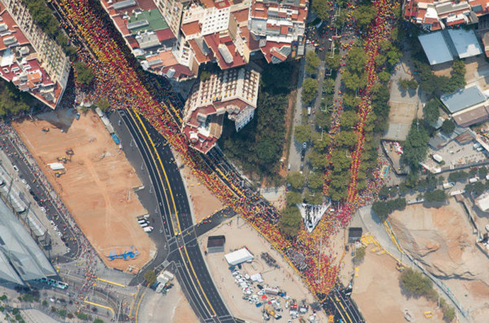Punta de la "V" de la Diada