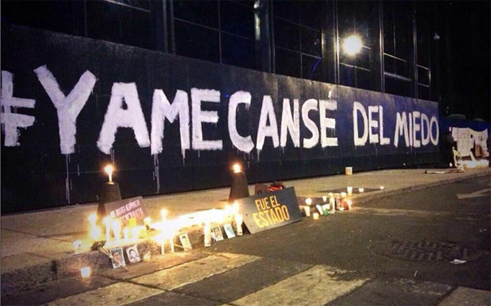 "Me cansé del miedo." Este es el problema más grave para la burguesía y sus funcionarios del narco-estado.